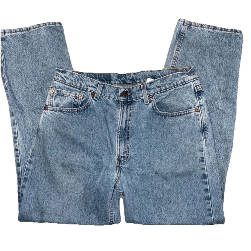 Levi's Tan Leather Patch Jeans
